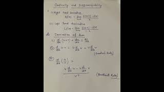 Continuity and Differentiability