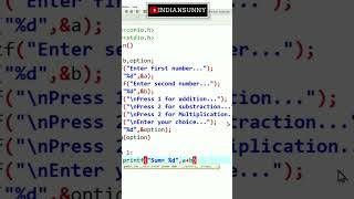 calculator program with the help of c program | how to make calulator program | c program | c code