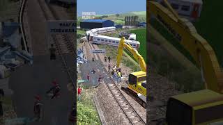 Kereta Api Putar Balik Ada Perbaikan Jalan #keretaapi #gamekeretaapi #train #railway #kai