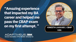 CBAP Certification Training Testimonial | Vineet Lakkadi | Adaptive US
