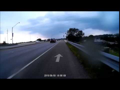 bike lane narrows to point