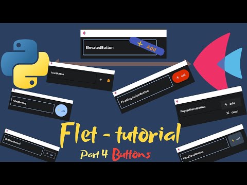 Flet - build Flutter apps in Python GUI [Tutorial] | part 4 | Buttons
