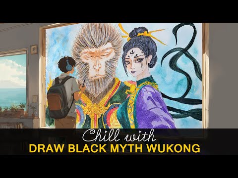 Sad Acoustic Songs | Black Myth Wukong and Spider spirit fourth sister | step by step drawing