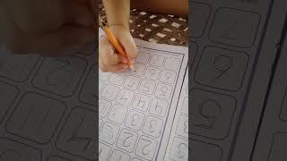 Numbers practice with my little one. Baby numbers writing #counting #numberfun