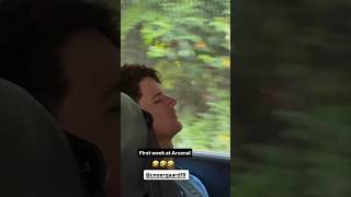 Zinchenko videos Christian Nørgaard asleep on the Arsenal bus, As players sing #arsenal #trending