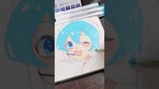 丙烯马克笔肤色教程来啦！ 软头马克笔！重可粗轻可细～ 叠色也完全OK！ #丙烯马克笔 #马克笔 #手帐笔