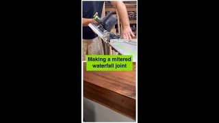 Making a waterfall type miter joint #woodworking #woodwork #glue #joint