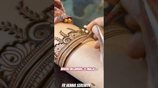 BRIDAL HENNA BEGINNINGS🪄🐚#bridalhenna#trending#mehndi#hennadesign#henna#creativehenna#bridalmehndi