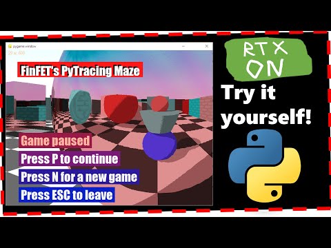Early Gameplay - Pytracing maze - My 3D game with Ray Tracing in Python - Pre-release