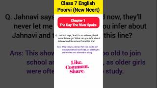 Why Was Jahnavi Not Allowed to Study? | Class 7 English Poorvi | The Day The River Spoke | NCERT Q&A