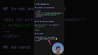 HTMX WebSockets #htmx #websockets #frontend #webdevelopment