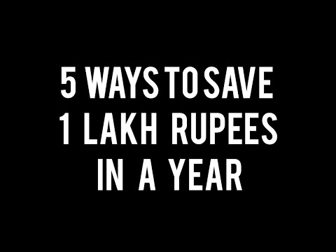 How to save 1 Lakh rupees in a Year?