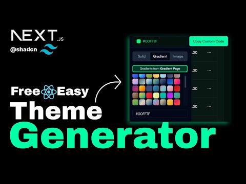Theme generator for ShadCN | Tailwind css | Nextjs | reactjs
