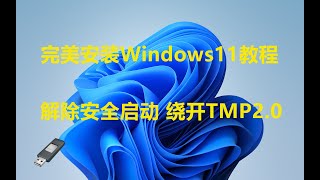 Windows11快速安装教程，解除安全启动，解除TPM2.0 支持新旧电脑安装win11.