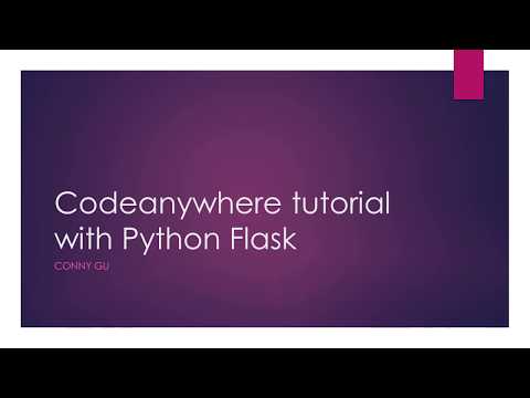 Codeanywhere tutorial with python flask example