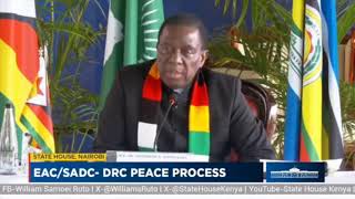 President Mnangawa Closing Remarking at Joint EAC/SADC DRC Peace Process!