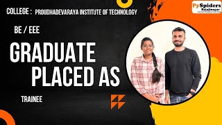 BE (EEE) Graduate Placement Story From PySpiders Rajajinagar | As a  TRAINEE