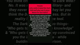 Did you know who created the Dark Web and who controls it?