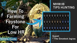 How To Farming Feystone For Low HR 【MHW:IB】 Tips Hunting