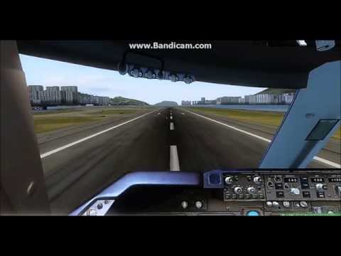 FSX PMDG 747-400 Kai Tak Landing