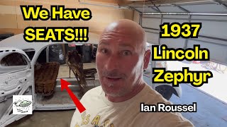 1937 Lincoln Zephyr: Ian Roussel Works Through The Rear Seat Install In His Home Garage