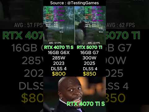 RTX 5070 Ti VS RTX 4070 Ti Super ✅ #Gaming #PCGaming #Nvidia #RTX #GPU #NVDA #pcbuild #graphicscard