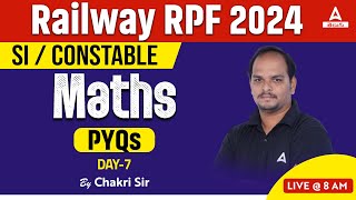 RPF SI/Constable Maths in Telugu | Railway Maths Previous Year Question Papers #7 | by Chakri Sir