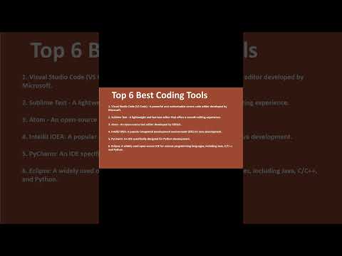 Top 6 Best Coding Tools