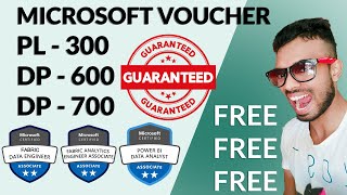 FREE Azure DP-700 PL-300 DP-600 Exam Voucher Half Price !