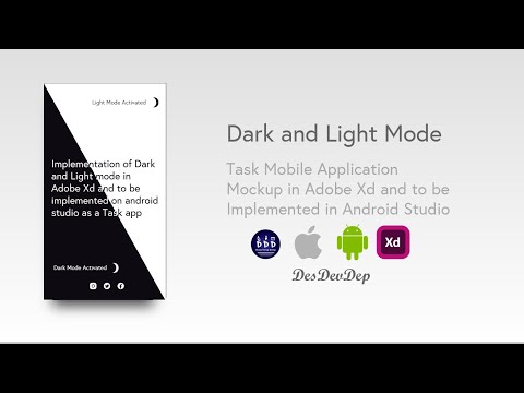 Dark/Light App Theme | UI/UX Mobile Mock Up 2020