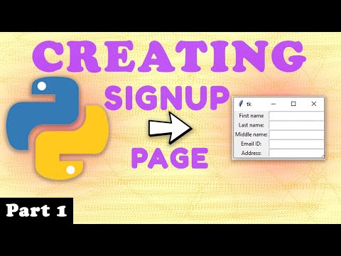 Form/Signup Page making in PYTHON (PART 1) | BEGINNERS