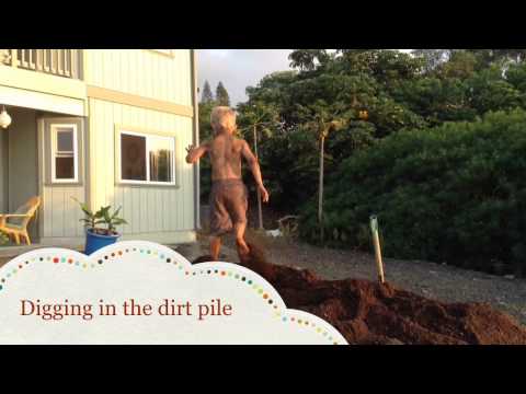Dylan digging in the dirt