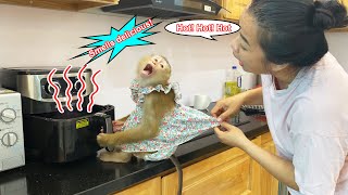 Monkey Lyly was eager to eat her favorite food but her mother stopped her because...
