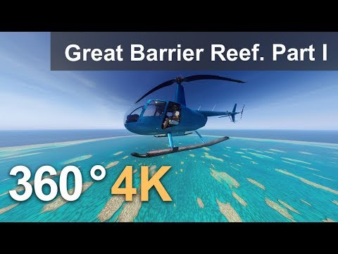 360, The Great Barrier Reef, Australia. Part I. 4K aerial video