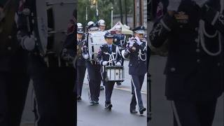 總統府前降旗：空軍儀隊暨空軍樂隊離場
