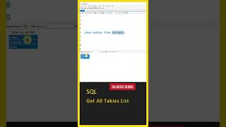 SQL Tutorial For Beginners, (Show All Tables List), SQL Course, Learn SQL, SQL Full Course in Telugu