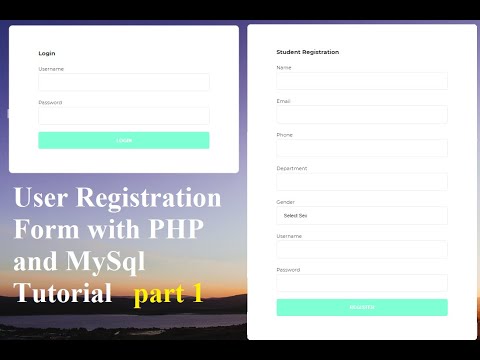 User Registration and Login Form with PHP and MySQL Tutorial 1 - Preparing Files