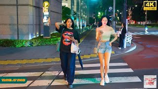 4k hdr japan travel 2025 | Night Walk in Ginza（銀座）Tokyo japan |  Relaxing Natural City ambience