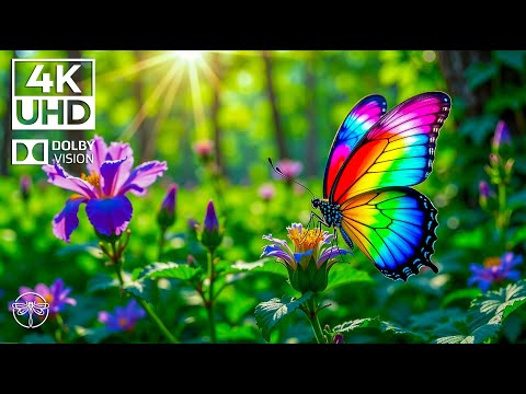 Wings of Silence 4K 🦋🌿 | Relaxing Piano & Butterfly Moments in a Quiet Green World