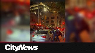 RAW VIDEO: Man flees police during attempted vehicle stop in Toronto