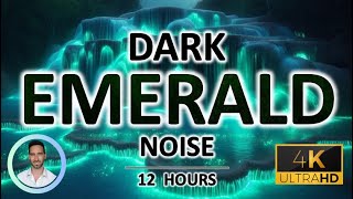 Dark Emerald Green Noise for Rapid Deep Sleep | 12 Hours | BLACK SCREEN | Tinnitus & Anxiety Relief