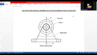 2025 NECO ASSEMBLED FRONT ELEVATION MECHANICAL DRAWING IN AUTOCAD