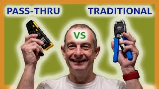Terminating CAT5 cable - Traditional vs Klein Tools Pass-Thru RJ45 Crimper