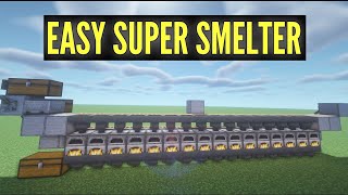 Minecraft how to make a easy super smelter 1.19 (Bedrock/JAVA/MCPE)#minecraft #gaming