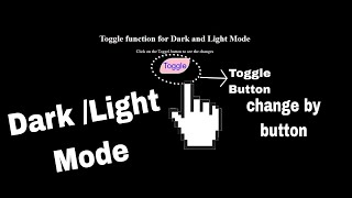 Dark / Light Mode Toggle || Web Development || Dark mode program kese bnaye  by JavaScript
