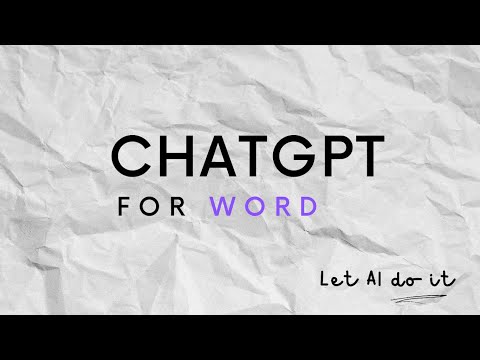 ChatGPT for MS Word | Getting Started