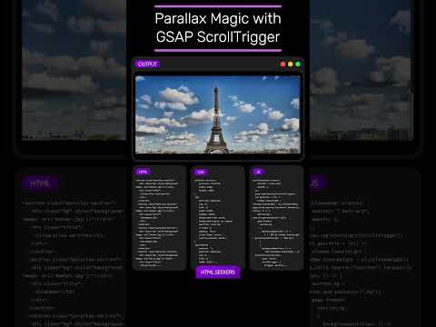 🌄 Parallax Magic with GSAP ScrollTrigger #html5 #css3 #webdesign
