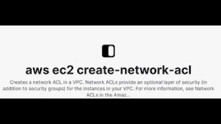 How to create network  ACL in aws...
