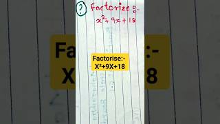 Question 1 | Practice Set 6.1 | Factorisation of Algebraic Expression #shorts #maths #8thmaths