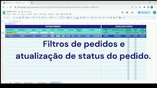 Planilha de  análise de pedido  (ERP Tiny) | Integração Via API